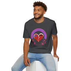 Two Halves Make Us Whole Broken Heart T-Shirt — Cute Split-Heart Couple Tee