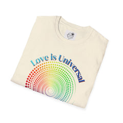 Love Is Universal T-Shirt — Rainbow Spiral Pride Tee