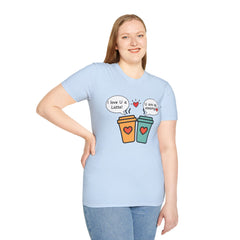 "I love U a Latte" Cute Coffee Pun Tee Couple T-Shirt