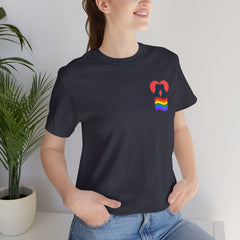 Pride Heart Pocket Tee — Rainbow LGBTQ+ Short Sleeve T-Shirt