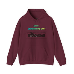 "Another Fine Day?" Cat Peeking Graphic Pullover Hoodie