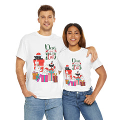 Christmas Cat Gifts T-Shirt — "Dear Santa it Was the Cat" Holiday Tee