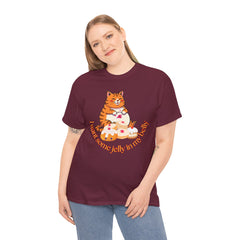 "I Want Some Jelly In My Belly"T-Shirt — Cute Cat Donut Design