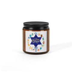 Hanukkah Star Soy Candle — Amber Jar Scented Candle (Multi Size)