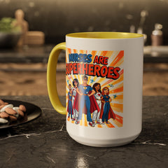 Nurses Are Superheroes Coffee Mug M/F — Colorful 11oz/15oz Gift