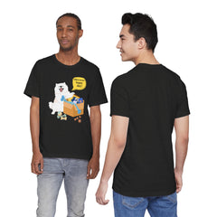 "Ohwoooo happy day!"  Happy Dog with treat delivery T‑Shirt — Pet Gift