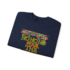 Sweatshirt - "Ho Ho Ho Pour The Merlot" Christmas Wine Crewneck