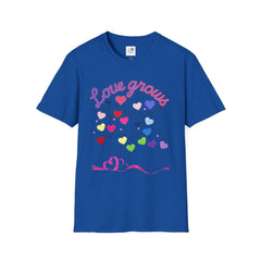 Love Grows Heart Tree T-Shirt — Colorful Heart Family Tee