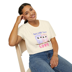 Cute ‘Owl Love You’ Pink & Purple Owls Valentine Tee Shirt