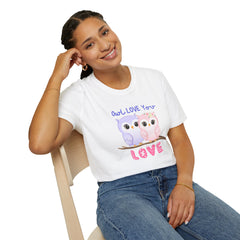 Cute ‘Owl Love You’ Pink & Purple Owls Valentine Tee Shirt
