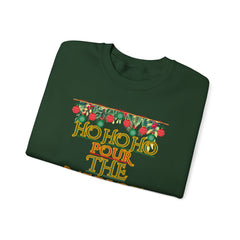 Sweatshirt - "Ho Ho Ho Pour The Merlot" Christmas Wine Crewneck