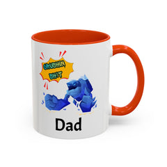 Dad Coffee Mug — "Crushin' SH!t" Blue Rock Gamer Mug (11oz & 15oz)