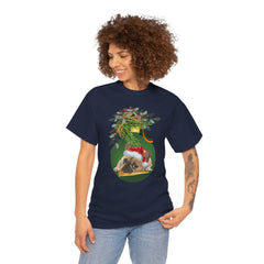Christmas Pug Ornament and Mistletoe T-Shirt