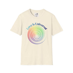 Love Is Universal T-Shirt — Rainbow Spiral Pride Tee