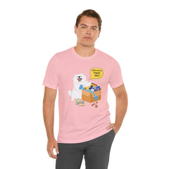 "Ohwoooo happy day!"  Happy Dog with treat delivery T‑Shirt — Pet Gift