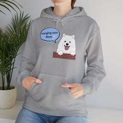 "Hanging with Mom" Cute Dog Graphic Pullover Hoodie
