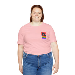 Pride Heart Pocket Tee — Rainbow LGBTQ+ Short Sleeve T-Shirt
