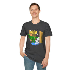 Funny Dinosaur Bathroom Humor T-Shirt