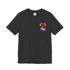 Pride Heart Pocket Tee — Rainbow LGBTQ+ Short Sleeve T-Shirt