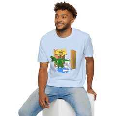 Funny Dinosaur Bathroom Humor T-Shirt