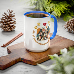 Cat Lover Mug – "Not all family members walk on two feet" Colorful 11oz/15oz Ceramic Mug