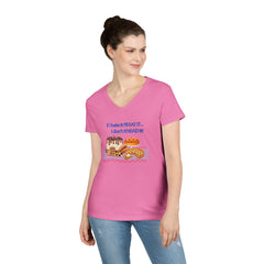 "If I bake it I'll EAT IT... I don’t KNEAD it", Baking Humor V-Neck Tee