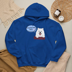 "Hanging with Mom" Cute Dog Graphic Pullover Hoodie