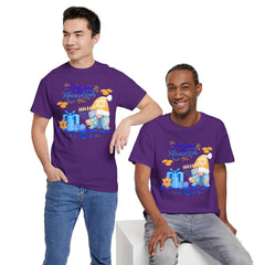 "Happy Hanukkah" Knome with Menorah & Dreidel Holiday Tee