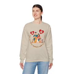 “Not All Family Members Walk on Two Feet” Pet-Loving Graphic Crewneck Sweatshirt