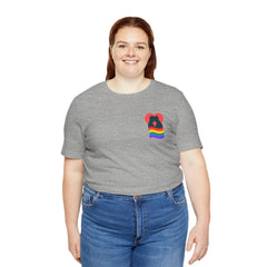 Pride Heart Pocket Tee — Rainbow LGBTQ+ Short Sleeve T-Shirt