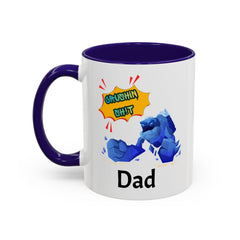 Dad Coffee Mug — "Crushin' SH!t" Blue Rock Gamer Mug (11oz & 15oz)