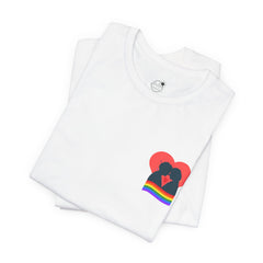 Pride Heart Pocket Tee — Rainbow LGBTQ+ Short Sleeve T-Shirt