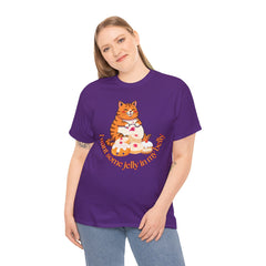 "I Want Some Jelly In My Belly"T-Shirt — Cute Cat Donut Design