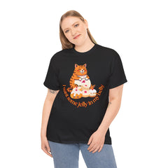 "I Want Some Jelly In My Belly"T-Shirt — Cute Cat Donut Design