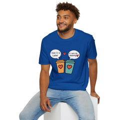 "I love U a Latte" Cute Coffee Pun Tee Couple T-Shirt