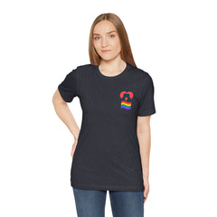Pride Heart Pocket Tee — Rainbow LGBTQ+ Short Sleeve T-Shirt