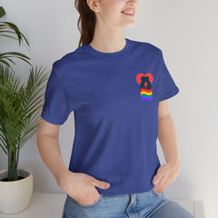 Pride Heart Pocket Tee — Rainbow LGBTQ+ Short Sleeve T-Shirt