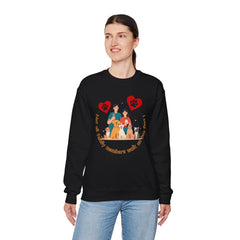 “Not All Family Members Walk on Two Feet” Pet-Loving Graphic Crewneck Sweatshirt