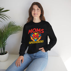 Moms Are Superheroes Crewneck Sweatshirt