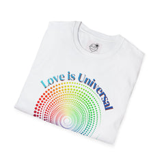 Love Is Universal T-Shirt — Rainbow Spiral Pride Tee