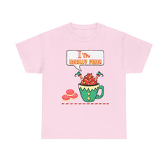 I'm Really Fine Tee — Cute Elf in a coffee cup Graphic T-Shirt