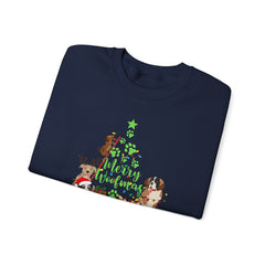 Merry Woofmas Christmas Tree Crewneck Sweatshirt