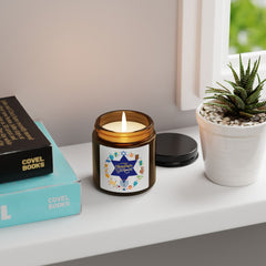 Hanukkah Star Soy Candle — Amber Jar Scented Candle (Multi Size)