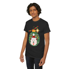 Christmas Samoyed Unisex Heavy Cotton Tee Customizable