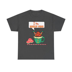 I'm Really Fine Tee — Cute Elf in a coffee cup Graphic T-Shirt