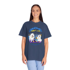 Hanukkah Dog T-Shirt — Cute Menorah & Dreidel Holiday Tee
