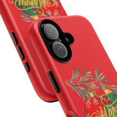 Christmas Ornament Phone Case — Red 'Merry Christmas' Holiday Protection
