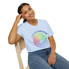 Love Is Universal T-Shirt — Rainbow Spiral Pride Tee