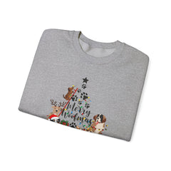 Merry Woofmas Christmas Tree Crewneck Sweatshirt