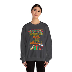 Sweatshirt - "Ho Ho Ho Pour The Merlot" Christmas Wine Crewneck